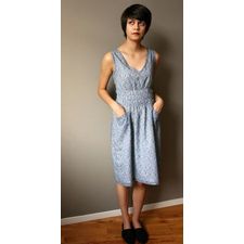 Modaspia - Fiji Dress in Navy South Seas Print