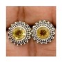Amazing 925 sterling silver Gemstone Citrine Stud