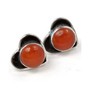 Stunning 925 sterling silver Gemstone Carnelian Stud