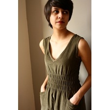 Modaspia - Fiji Dress in Olive Corduroy - Show Pony Boutique