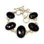 Beautiful 925 sterling silver Faceted Black Onyx Bracelet