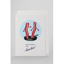 Smokin' Bacon Birthday Card
