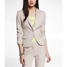 ONE BUTTON STUDIO STRETCH JACKET at Express