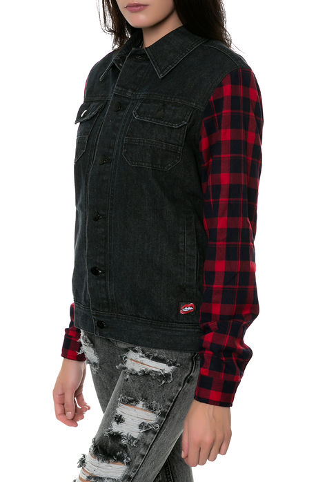 Plaid Denim Loose Jacket