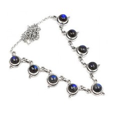Handmade 925 sterling silver labradorite necklace