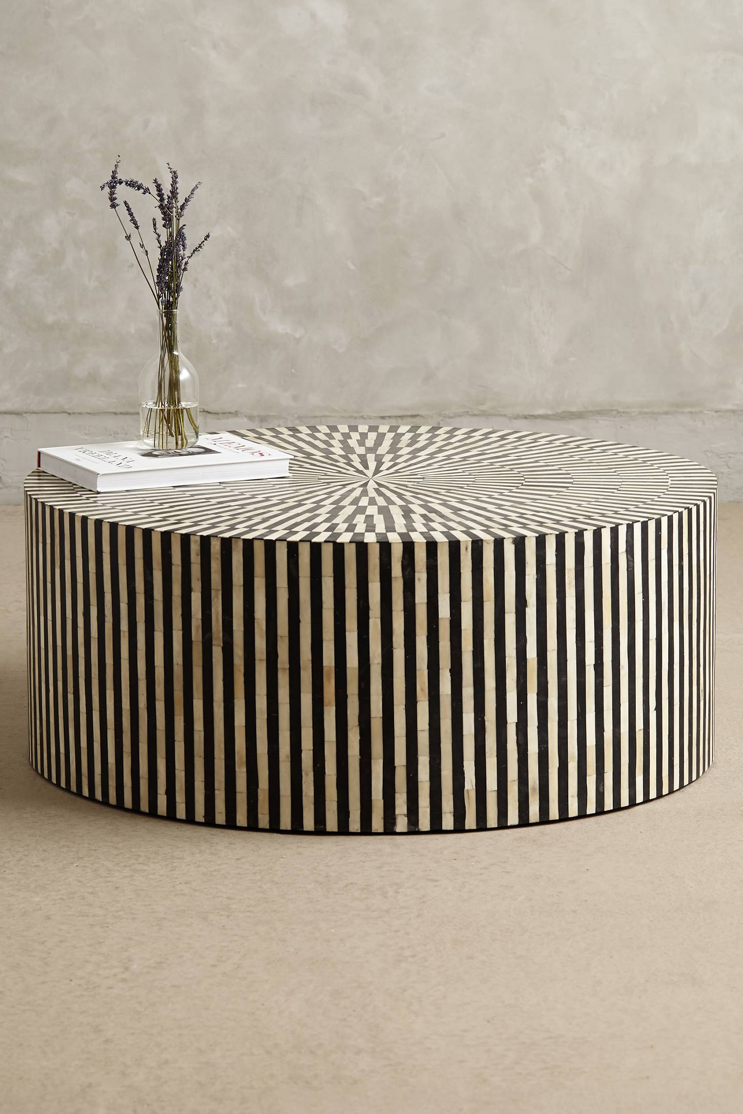 Rounded Inlay Coffee Table ...