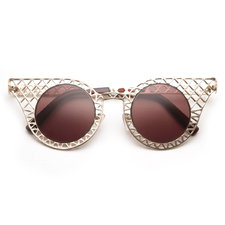 Trinity Rounded Winged Tipped Sunglasses