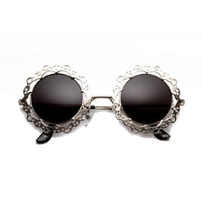 Charlotte Rose Cut Out Metal Sunglasses 