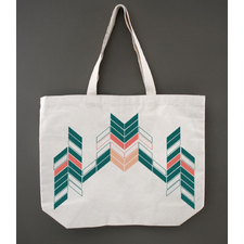 Varying Rectangles tote | natural cotton canvas