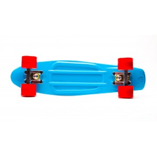 22" Plastic Banana Cruiser Skateboard (Cyan/Red)