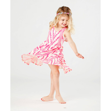 Southwest Twirling Dress in Hot Pink on Creme