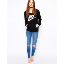 ASOS | ASOS Ridley High Waist Ultra Skinny Jeans in Busted Blue with Busted Knee at ASOS