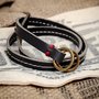 Fancy - Double Hoop Leather Wrap Bracelet by Johnny Fly