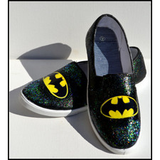 Custom Glitter Batman Shoes