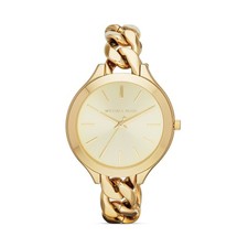 Michael Kors Mid-Size Gold-Tone Slim Runway Three-Hand Watch, 42mm | Bloomingdale's