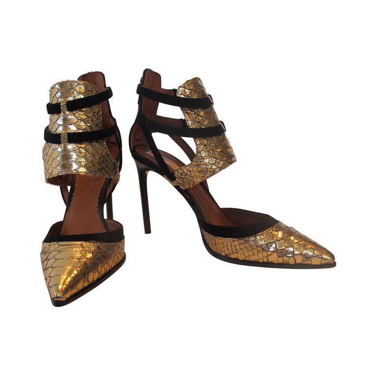 Reed Krakoff Gold Snakeskin...