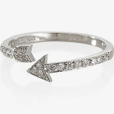 CUBIC ZIRCONIA PAVE ARROW RING from EXPRESS