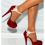 Koi Couture Ladies J22 Red and Gold High Heels - Footwear from Designerwear.co.uk UK