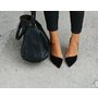 Fancy - Asymmetric Black Suede Pumps