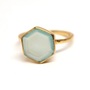 Rachael Ryen - Hexagon Aqua Chalcedony Stack Ring $55 - Show Pony Boutique