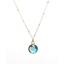 Rachael Ryen - London Blue Quartz Gemstone Necklace $62 - Show Pony Boutique