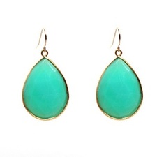 Rachael Ryen - Turquoise Chalcedony Teardrop Earrings $60 - Show Pony Boutique