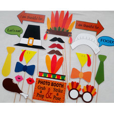 PDF - Thanksgiving Day Photo Booth Props - PRINTABLE DIY photobooth