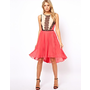 Image 1 of Oasis Lace & Colour Block Dress