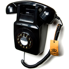 GPO746 Wall Phone Black