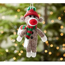 Sock Monkey Ornament | Pottery Barn