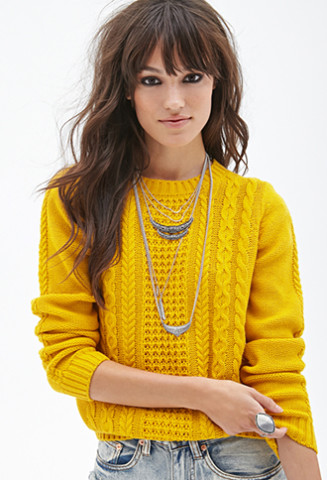 Zigzag-Patterned Knit Sweat...