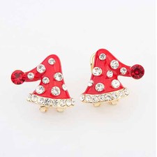 E87188 Korean fashion earrings ear buckle personality - Christmas hats-Jewelry Wholesale - Korean Jewelry Wholesale - Fashion Jewelry Wholesale