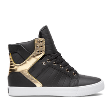 SUPRA SKYTOP Shoe | BLACK / GOLD - WHITE | Official SUPRA Footwear Site