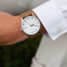 Fancy - White and Tan Watch by Mvmt