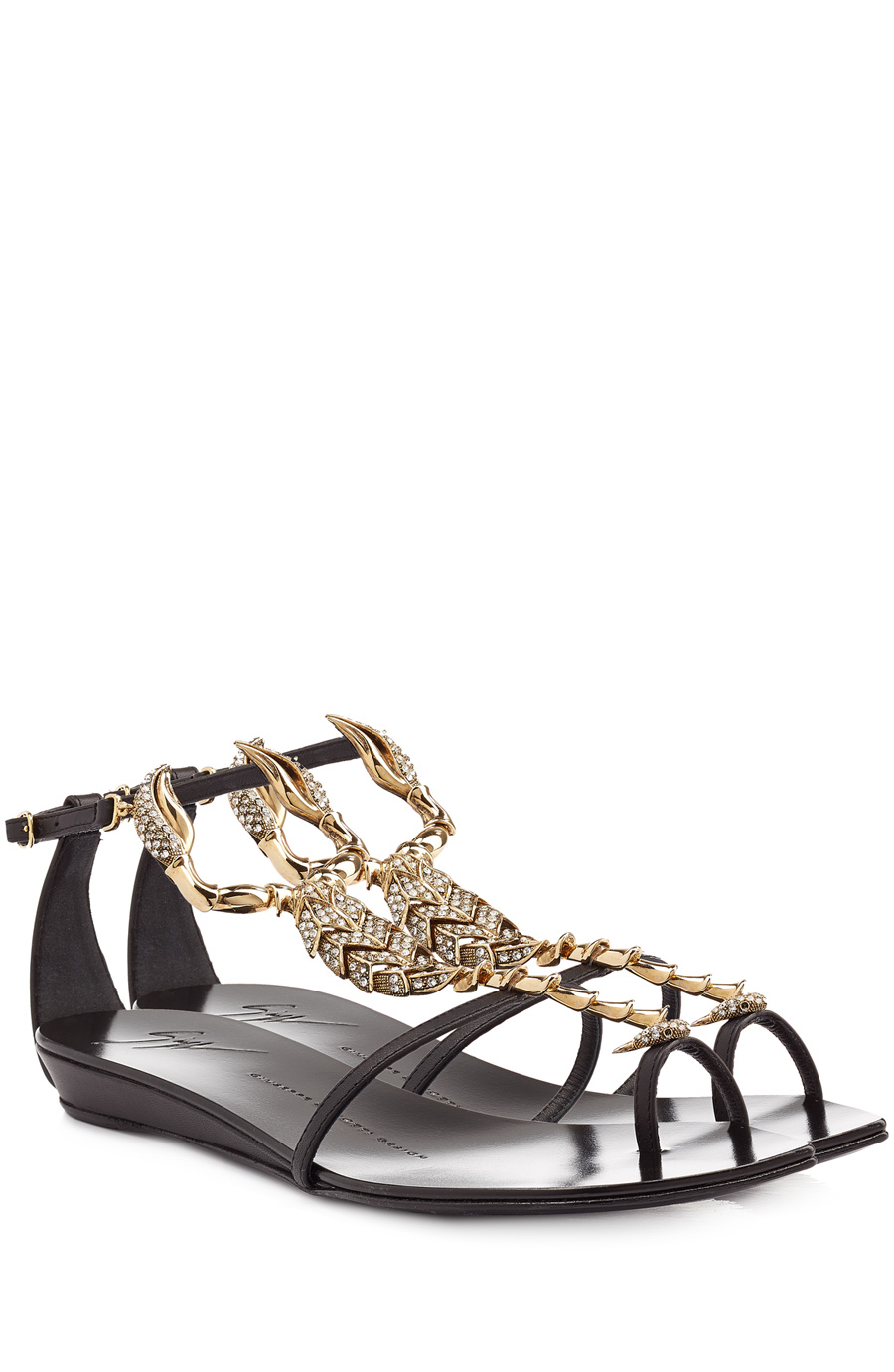 Bejeweled Scorpion Flat San...