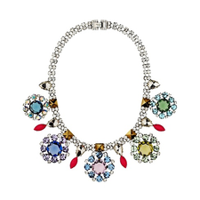 Rhinestone Cluster Collar Necklace