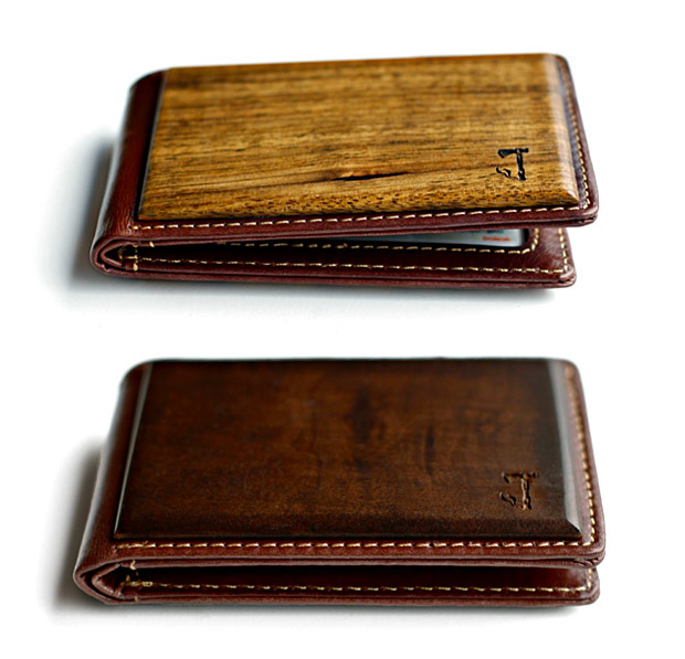 Slim Timber Wood Bifold Wal...