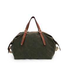 Newquay Waxed Canvas Travel Bag - Olive