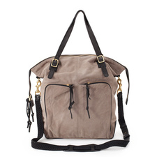 Arkle - Taupe Washed Nubuck Laptop Tote 