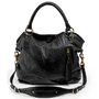 Black Anglo Lambskin Carryall Handbag