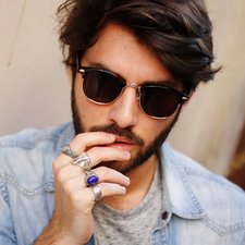 Fancy - Vintage Half Frame Sunglasses By zeroUV