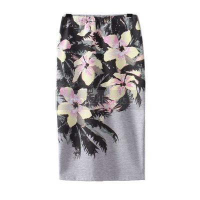 Flowers Printed Side Split ...