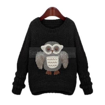  Owl Animal Motif Knitted S...