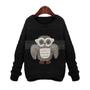  Owl Animal Motif Knitted Sweater Pullover