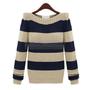 Bateau Neck Striped Pullover 