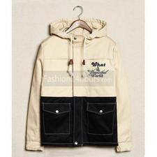  Two-Tone Hooded Cotton Jackets