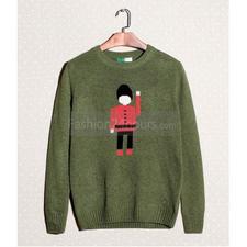 Cartoon Robot Jacquard Pullover 