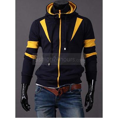 Two-Tone Double-Layered Zip...