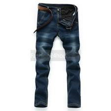Men's Washed Narrow Leg Stretch Jeans