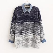 Fluzzy Knit Sweater Pullover 